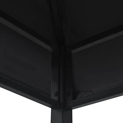VidaXL Barbecue paviljoen 240x150x255 cm staal antraciet VidaXL Barbecue paviljoen 240x150x255 cm staal antraciet
