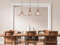 Hanglamp NASH 3 lampen vintage - thumbnail