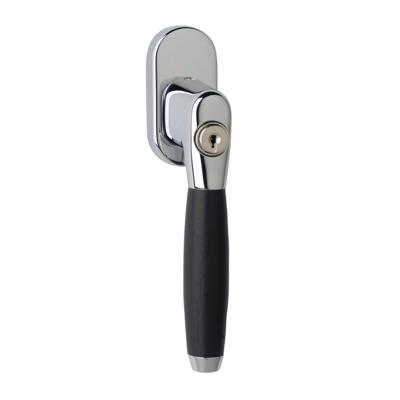 Intersteel Raamkruk draaikiep Ton 400 afsluitbaar op ovaal rozet - chroom