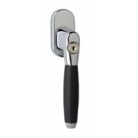 Intersteel Raamkruk draaikiep Ton 400 afsluitbaar op ovaal rozet - chroom - thumbnail
