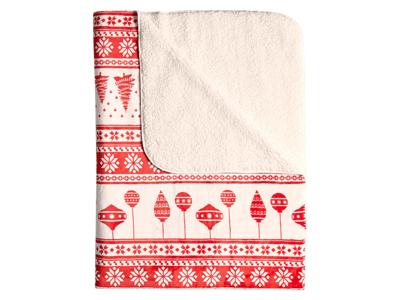 LIVARNO home Fleece plaid 140 x 180 cm (Rood/wit) LIVARNO home Fleece plaid 140 x 180 cm (Rood/wit)