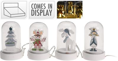 Kerstfiguur led in stolp 9 cm 4 Nampook - Nampook Kerstfiguur led in stolp 9 cm 4 Nampook - Nampook