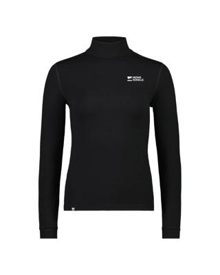 Mons Royale Cascade Merino Mock Neck Long Sleeve Thermoshirt Dames Black L Mons Royale Cascade Merino Mock Neck Long Sleeve Thermoshirt Dames Black L