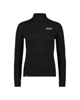 Mons Royale Cascade Merino Mock Neck Long Sleeve Thermoshirt Dames Black L - thumbnail