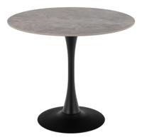 Bendt Ronde Bistrotafel 'Tempest' Keramiek met marmerlook, 90cm, kleur Grijs - thumbnail
