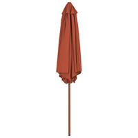 VidaXL Parasol met houten paal 270 cm terracotta - thumbnail