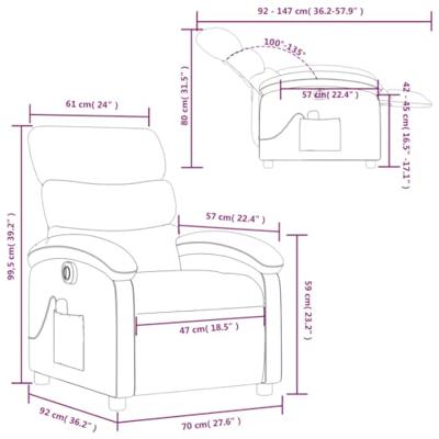 Massagestoel verstelbaar elektrisch kunstleer bruin