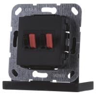 Luidsprekeraansluiting 2-voudig mat zwart GIRA 569310 - thumbnail