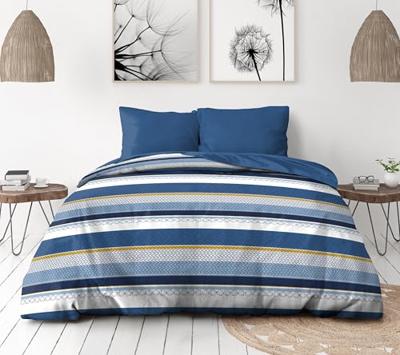 HOME PASSION STANIS microvezel dekbedset - 1 dekbedovertrek 140 x 200 cm + 1 kussensloop 63 x 63 cm - Blauw HOME PASSION STANIS microvezel dekbedset - 1 dekbedovertrek 140 x 200 cm + 1 kussensloop 63 x 63 cm - Blauw