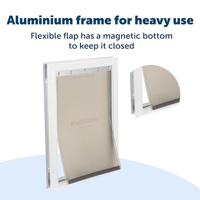 Petsafe kattenluik tot 7 kg aluminium wit - thumbnail