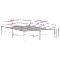 Bedframe massief grenenhout wit 150x200 cm - thumbnail