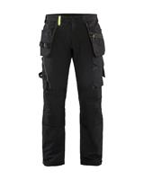 Blåkläder Werkbroek met 4-weg stretch 15221645 | Zwart/High-Vis Geel | Maat 56 - 7330509724002 - thumbnail