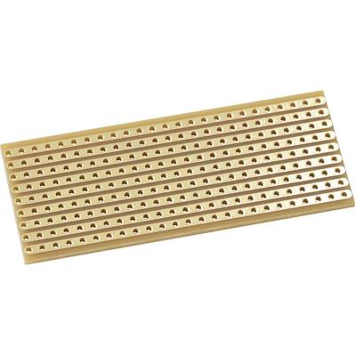 Kemo E015 Experimenteer printplaat Flash-gold-plated Hardpapier (l x b) 64 mm x 25 mm 35 µm Rastermaat 2.54 mm Inhoud 1 stuk(s)