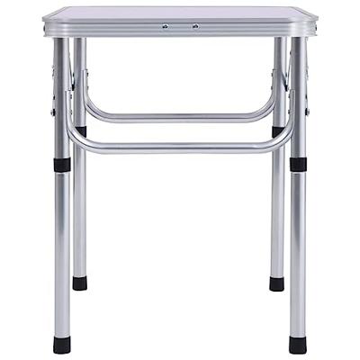 VidaXL Campingtafel inklapbaar 60x45 cm aluminium wit