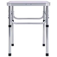 VidaXL Campingtafel inklapbaar 60x45 cm aluminium wit - thumbnail