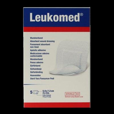 Leukomed Wondverband 7.2 x 5cm steriel 5 Stuks