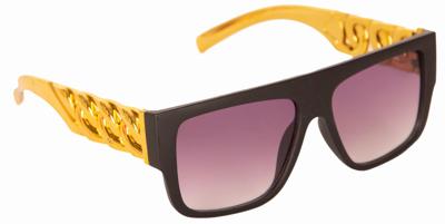 Foute Gangster Bril Zwart/Goud