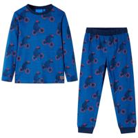VidaXL Kinderpyjama met lange mouwen 128 petroleumkleurig - thumbnail