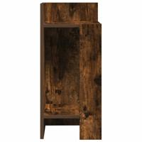 Bijzettafeltje met plank 25,5x27x60 cm gerookt eikenkleurig - thumbnail