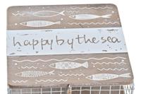 Decoratieve Doos DKD Home Decor Wit Bruin Hout Metaal Aluminium 16 x 16 x 6 cm - thumbnail