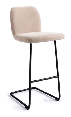 Jesper Home Barkruk 'Ikata' Arch Black, kleur Sand Strand (zithoogte 75cm)