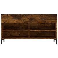 VidaXL Schoenenbank 102x35x55 cm bewerkt hout gerookt eikenkleurig - thumbnail