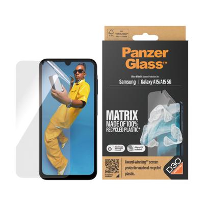 PanzerGlass Matrix Ultra-Wide Fit 7359 Screenprotector (folie) Samsung Galaxy A15, Galaxy A15 5G 1 stuk(s) Anti-vingerafdruk