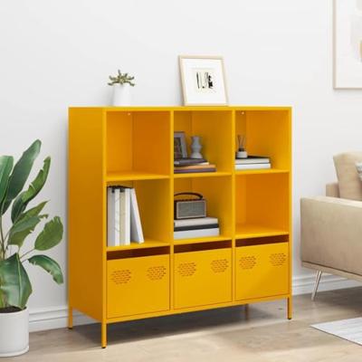 Hoge kast 101,5x39x103,5 cm staal mosterdgeel Hoge kast 101,5x39x103,5 cm staal mosterdgeel