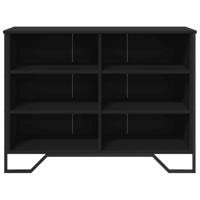 Dressoir 101x35,5x74,5 cm bewerkt hout zwart - thumbnail