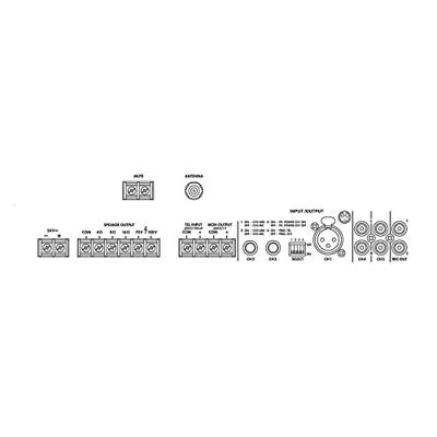 Monacor PA-806DAP PA-versterker 60 W 1-kanaals 1 zone Monacor PA-806DAP PA-versterker 60 W 1-kanaals 1 zone