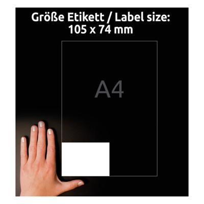 Etiket avery lr3427-100 105x74 recycled wit 800st