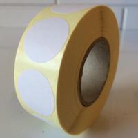 Etiket 25 mm rond wit 1000 rol - thumbnail