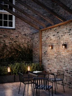 Nordlux Buitenlamp Aludra seaside paal H 45 cm bruin metallic