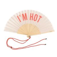 Houten waaier I'm Hot - Lichtroze - thumbnail