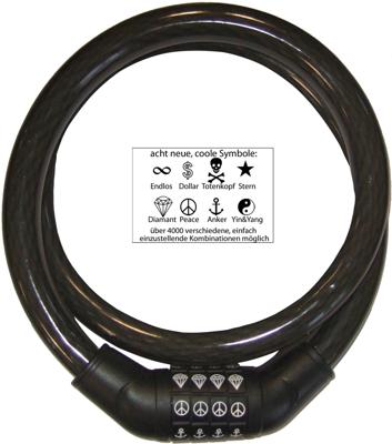 Security Plus SPS 100 Kabelslot Zwart Cijferslot met symbolen