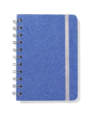 HEMA Notitieboek A6 gelinieerd glitter (blauw)