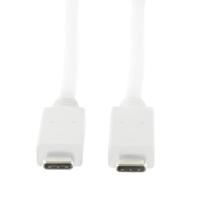 LogiLink CU0130 aansluitkabel, USB 3.2 Type-C (Gen2) voor opladen (HighSpeed Charging) en synchroniseren, wit, 0,5 m - thumbnail