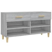 VidaXL Schoenenkast 102x35x55 cm bewerkt hout grijs sonoma eikenkleur - thumbnail