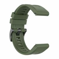 By Qubix - Siliconen sportbandje - Leger groen - Compatible met Garmin Tactix 8-47mm - Compatible Garmin bandje - Bandbreedte: 22mm - thumbnail