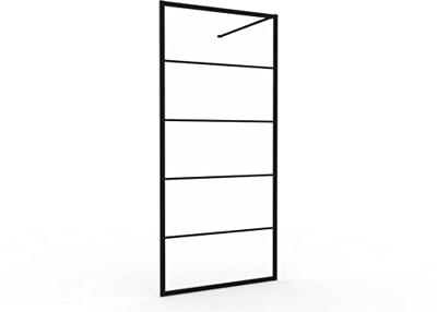 Saqu Miralo industriële inloopdouche incl. antikalk 100x200cm mat zwart