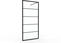 Saqu Miralo industriële inloopdouche incl. antikalk 100x200cm mat zwart - thumbnail