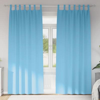 VidaXL Zwart-out gordijnen met ringen 2 pcs lichtblauw 225 x 140 cm