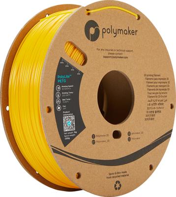 Polymaker PB01006 PolyLite Filament PETG Hittebestendig, Hoge treksterkte 1.75 mm 1000 g Geel 1 stuk(s) Polymaker PB01006 PolyLite Filament PETG Hittebestendig, Hoge treksterkte 1.75 mm 1000 g Geel 1 stuk(s)