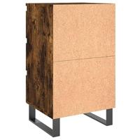 Nachtkastjes 2 st 40x35x69 cm bewerkt hout gerookt eikenkleurig - thumbnail