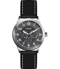 Horlogeband Fossil BQ2308 Leder Zwart 22mm Horlogeband Fossil BQ2308 Leder Zwart 22mm