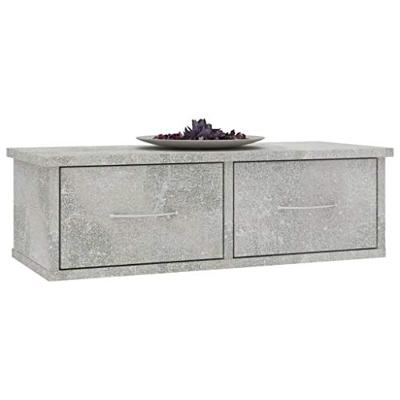 VidaXL Wandschap met lades 60x26x18,5 cm bewerkt hout betongrijs