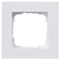 Gira E2 afdekraam 1 voudig vlak 3mm zuiver wit glanzend 0211295 - thumbnail