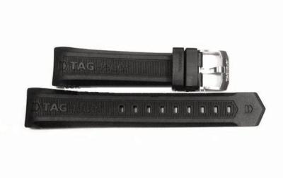 Horlogeband Tag Heuer CAF101F / CAF1010 / CAF1011 / CAF101B / CAF101A / CAF2010 / BT0712 Rubber Zwart 21mm