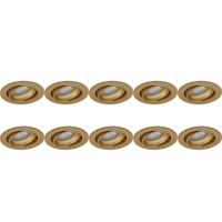 Kantelbare Gouden Inbouwspot Set van 10 - GU10 - Ø82mm - Aluminium - thumbnail