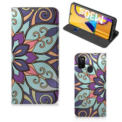 Samsung Galaxy M30s | M21 Smart Cover Purple Flower